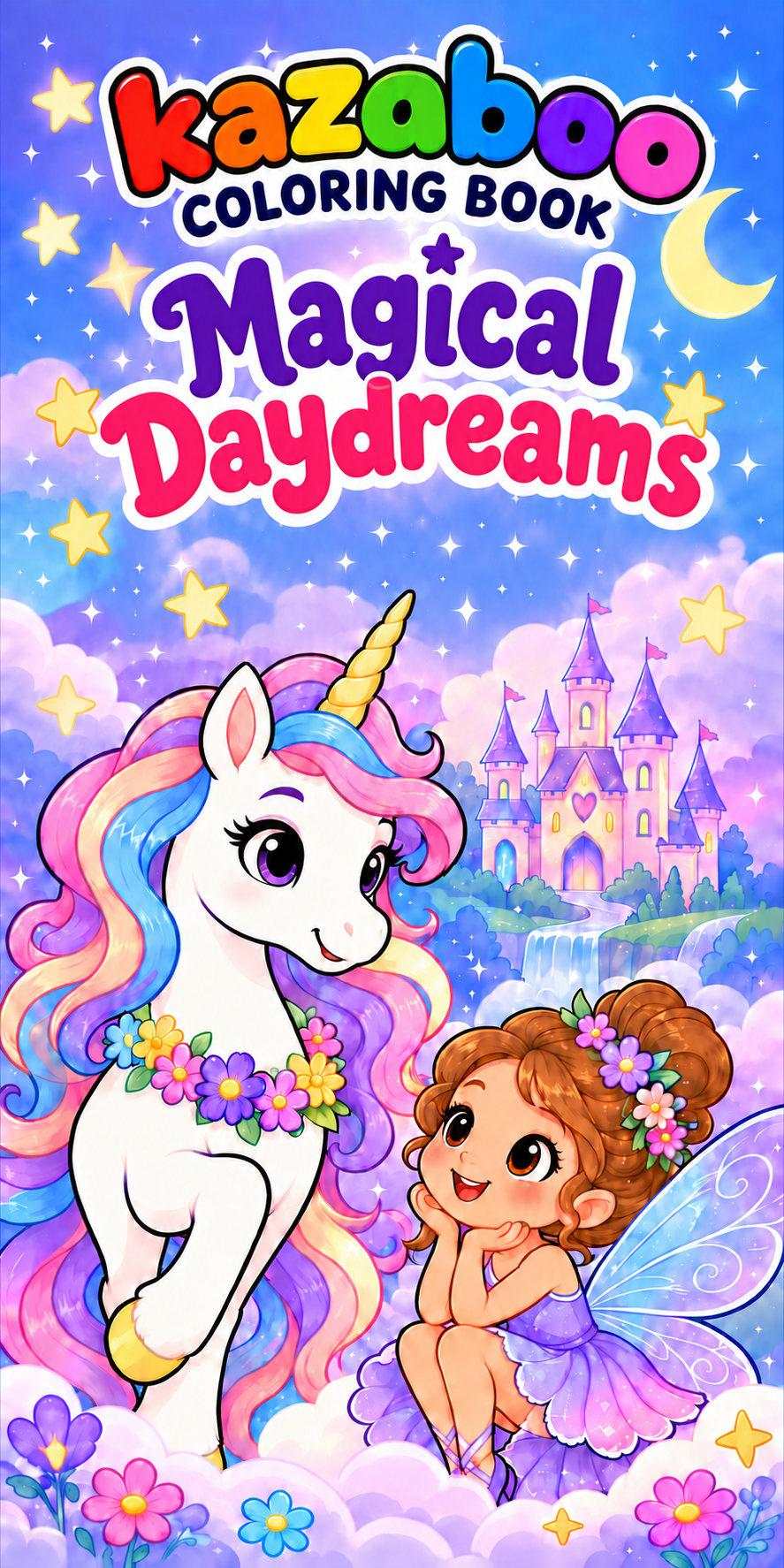 Kazaboo Magical Daydreams illustrated coloring book cover