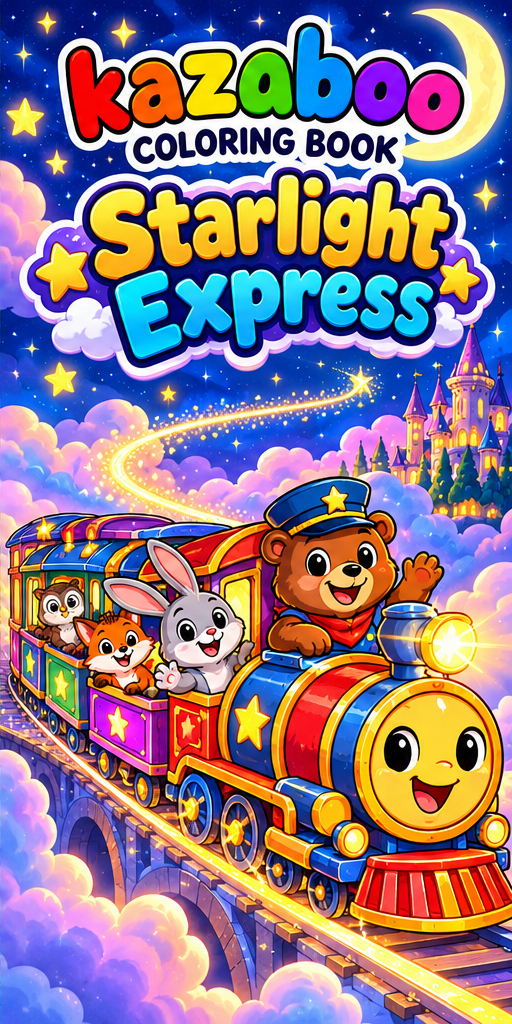 Kazaboo Starlight Express illustrated coloring book cover